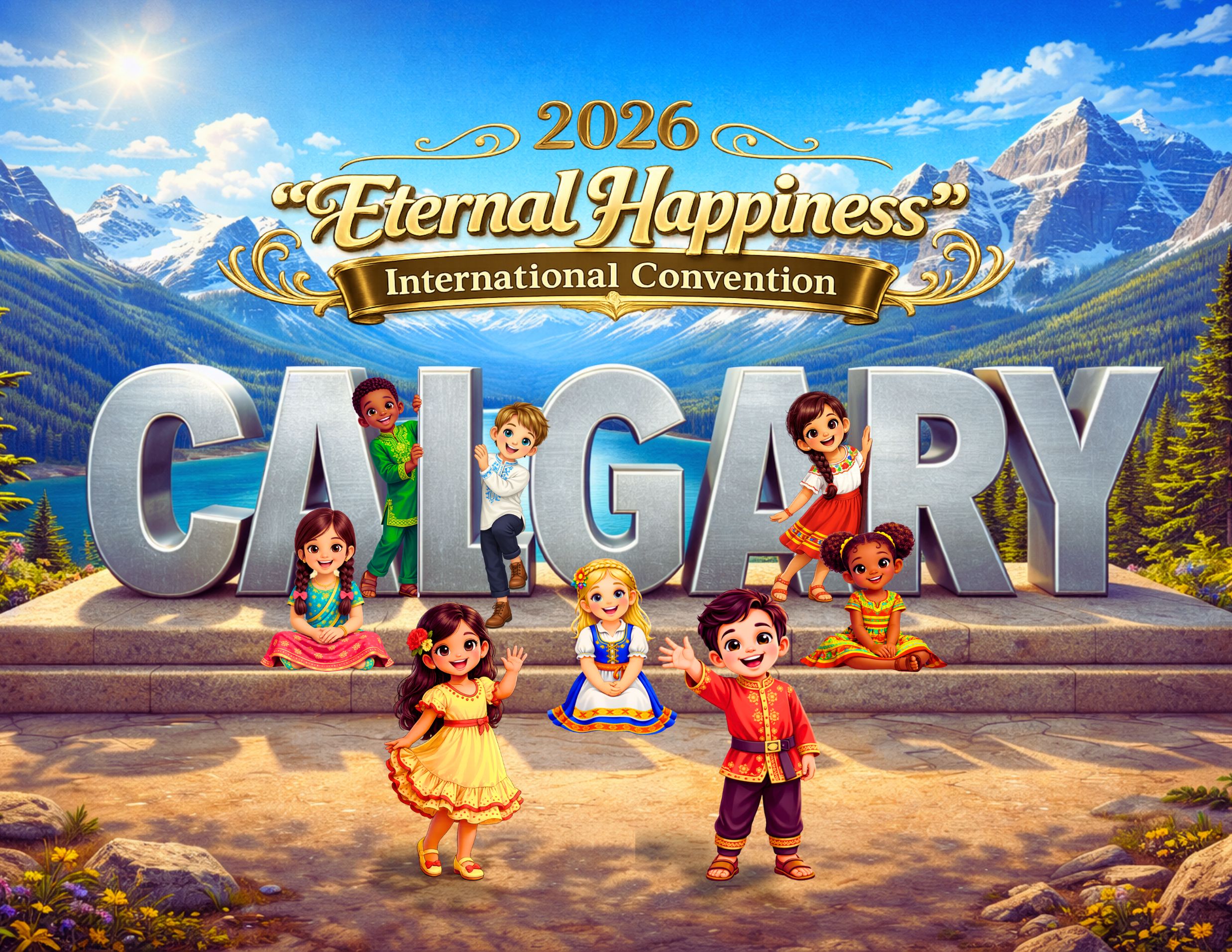 2026 Eternal Happiness Convention "Joyful Global JW Kids" Postcard Bundles (envelopes not included) - Image 11