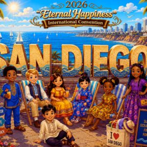 2026 Eternal Happiness Convention "Joyful Global JW Kids" Postcard Bundles (envelopes not included)