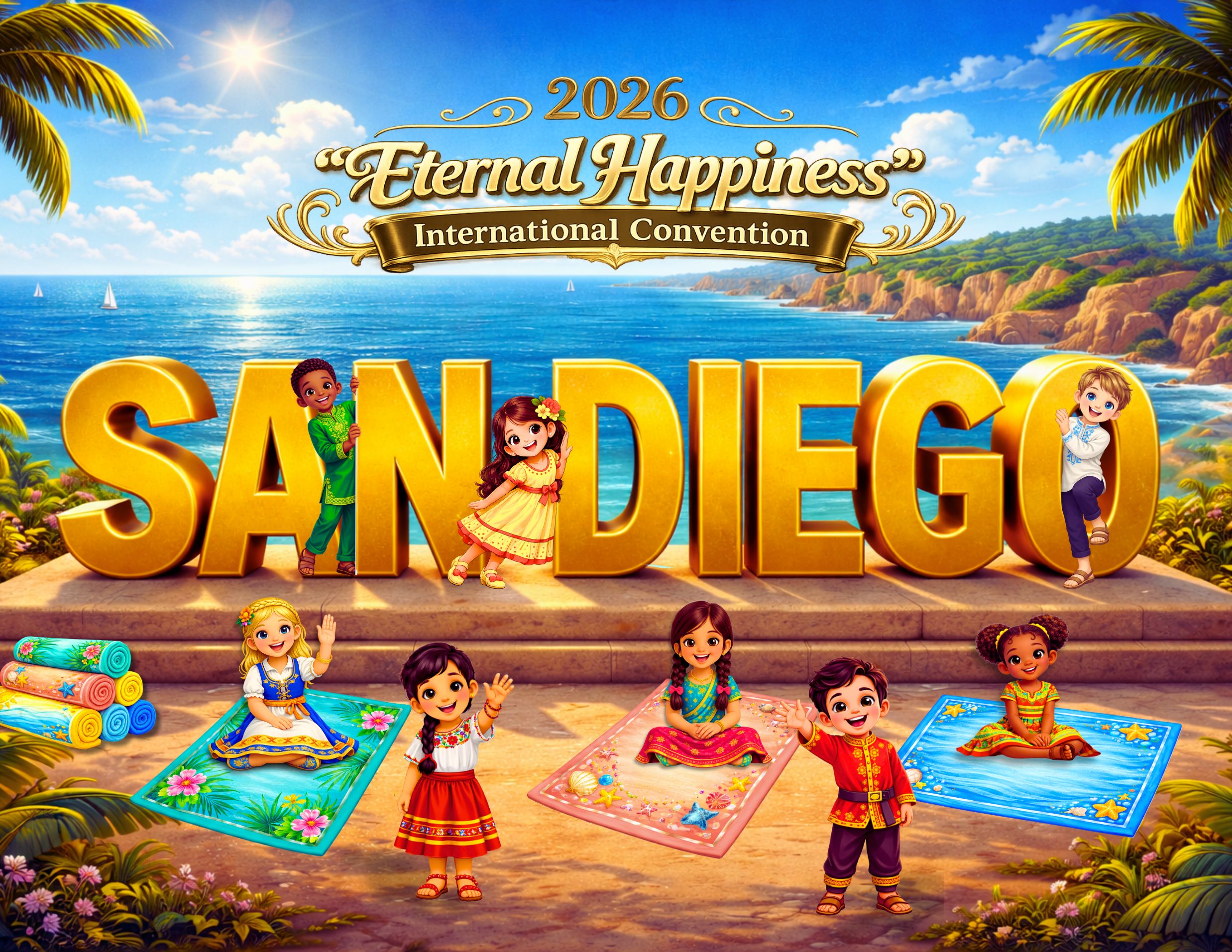 2026 Eternal Happiness Convention "Joyful Global JW Kids" Postcard Bundles (envelopes not included) - Image 6