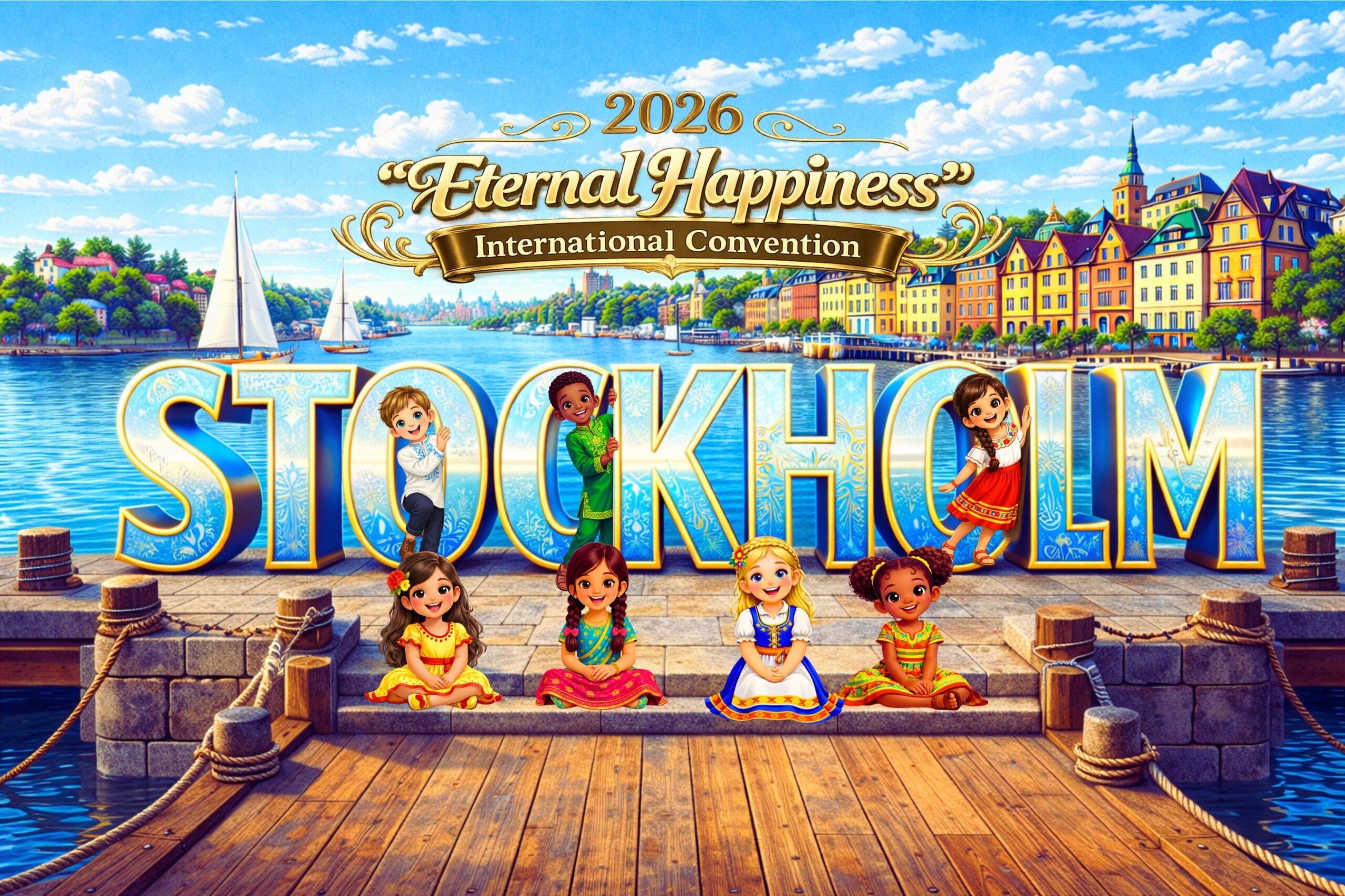 2026 Eternal Happiness Convention "Joyful Global JW Kids" Postcard Bundles (envelopes not included) - Image 5