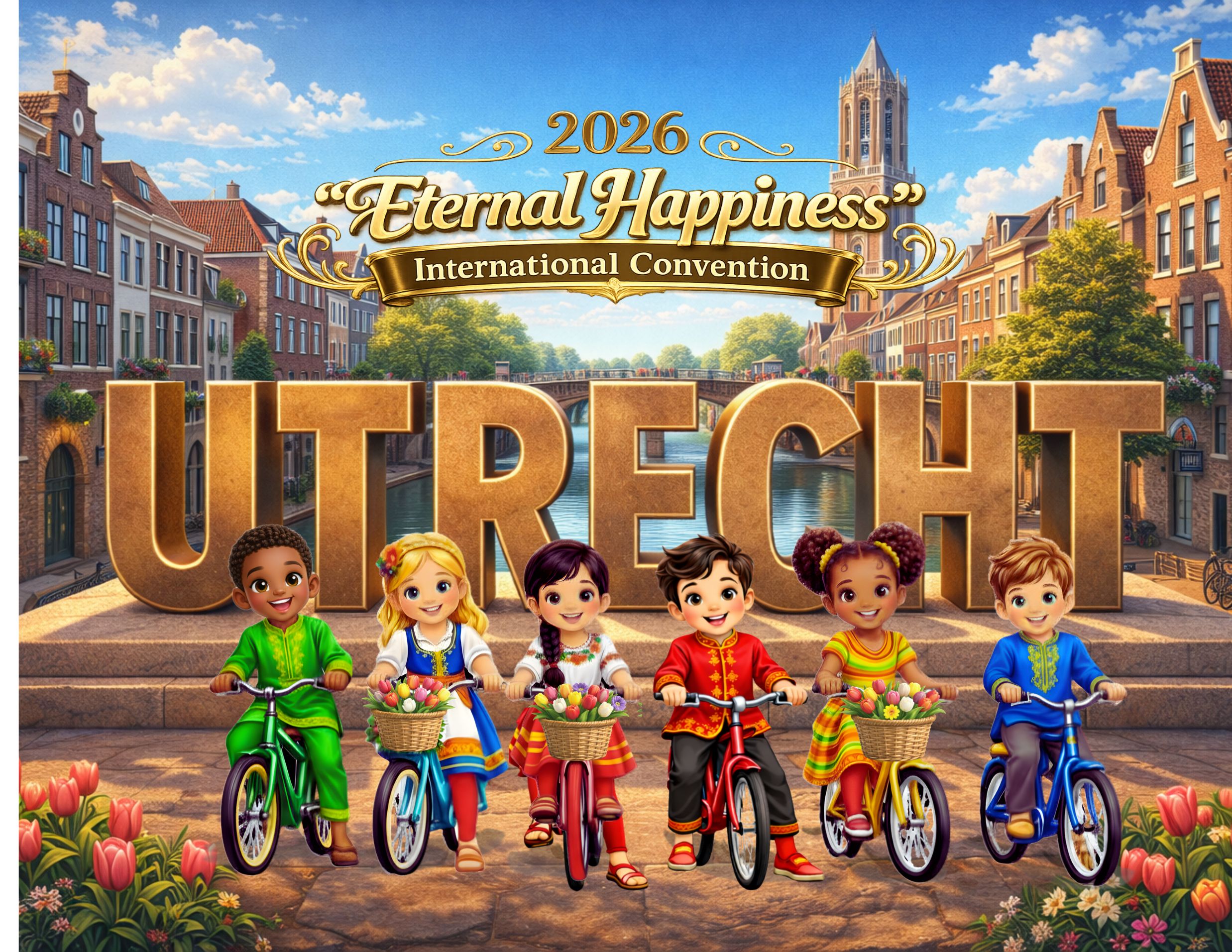 2026 Eternal Happiness Convention "Joyful Global JW Kids" Postcard Bundles (envelopes not included) - Image 3