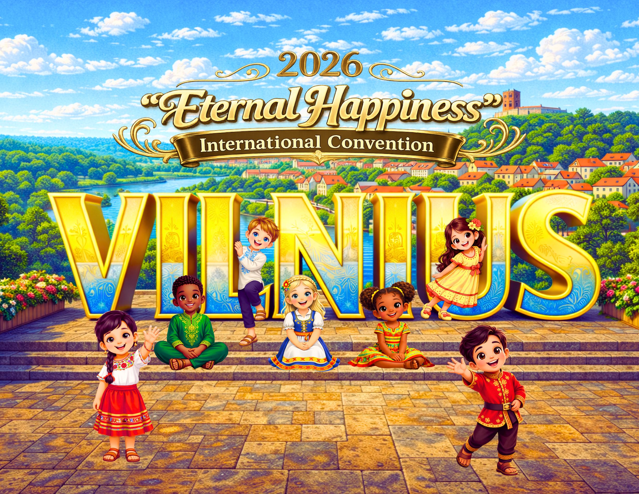 2026 Eternal Happiness Convention "Joyful Global JW Kids" Postcard Bundles (envelopes not included) - Image 2