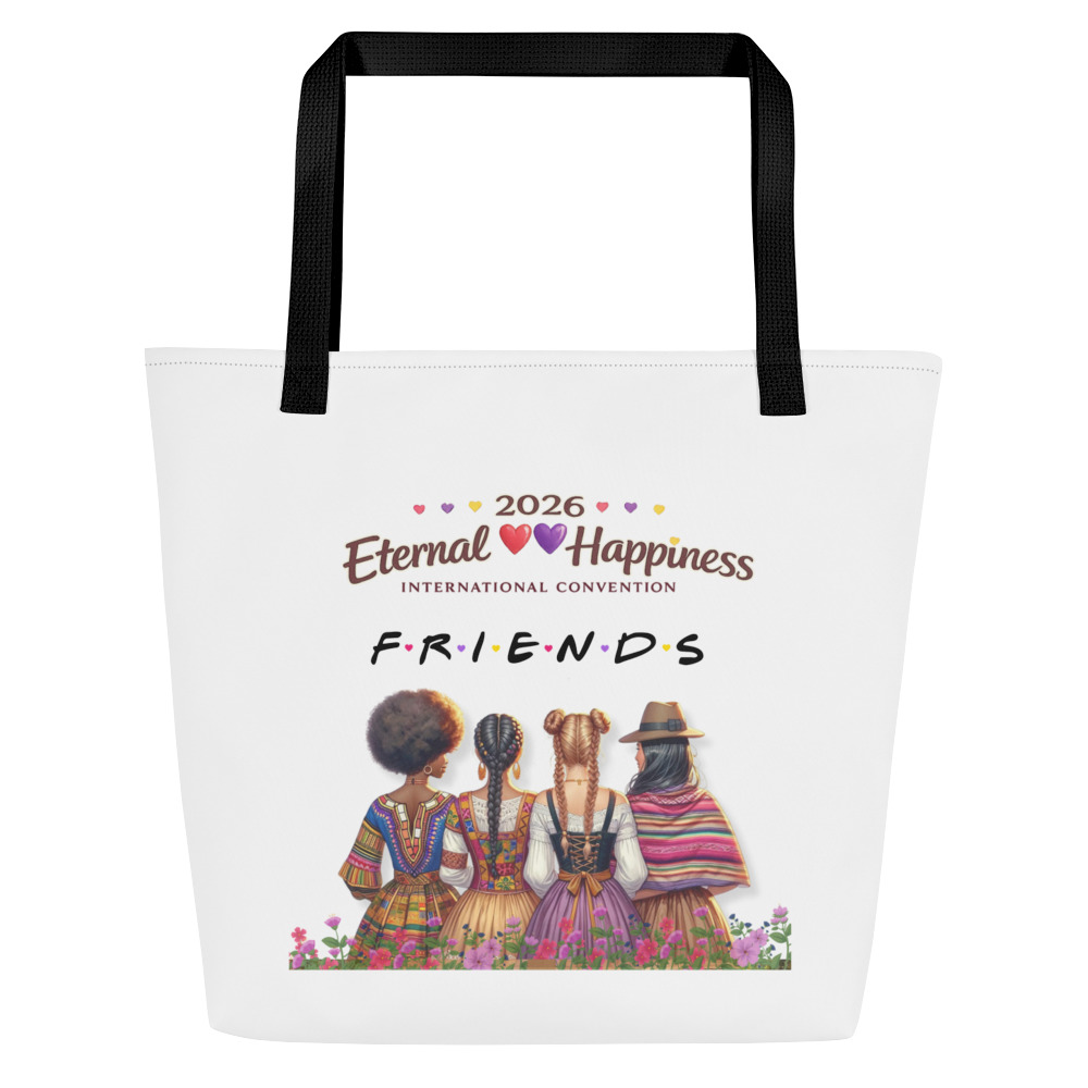 2026 Eternal Happiness Convention “Friends” All-Over Print Large Tote Bag - Image 2