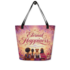 2026 Eternal Happiness Convention Theme “Global Sisterhood Friends” Garden Paradise Print | Large Tote Bag