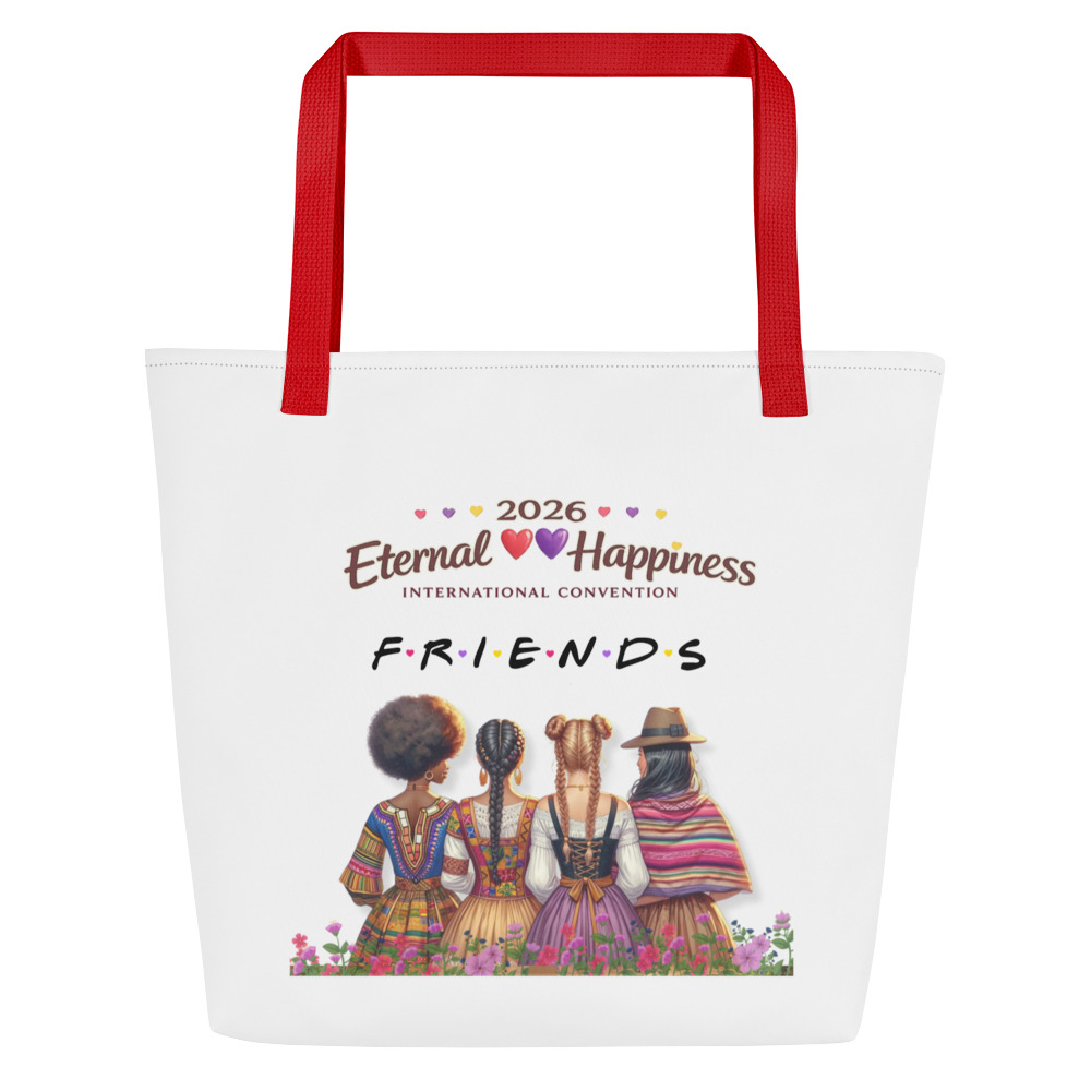 2026 Eternal Happiness Convention “Friends” All-Over Print Large Tote Bag - Image 4