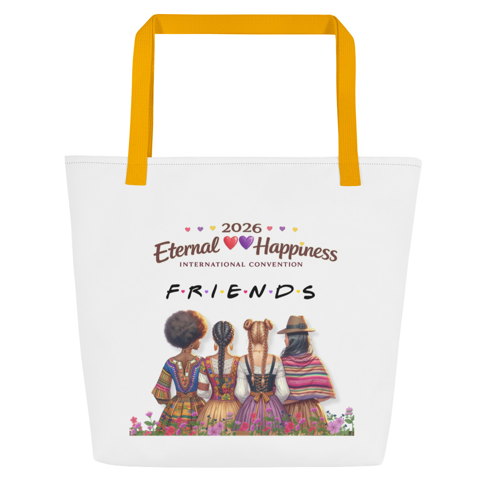 2026 Eternal Happiness Convention “Friends” All-Over Print Large Tote Bag - Image 7