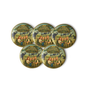 JW Custom Cartoon Character International Convention Delegate Button Pins