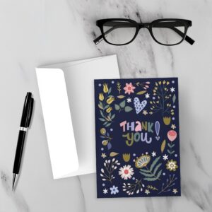 Thank You & Friendship Bible Verse Greeting Cards (Pack of 5, 10, or 25) | Philemon 4 Scripture Cards | Floral Appreciation Cards