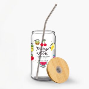 Animated Fruit Character Soda Can Glass Gal. 5:22,23 Inspired