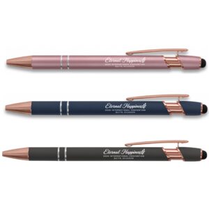 JW 2026 “Eternal Happiness” International Convention Custom Soft Touch Rose Gold Metal Stylus Pens (100 Pack)