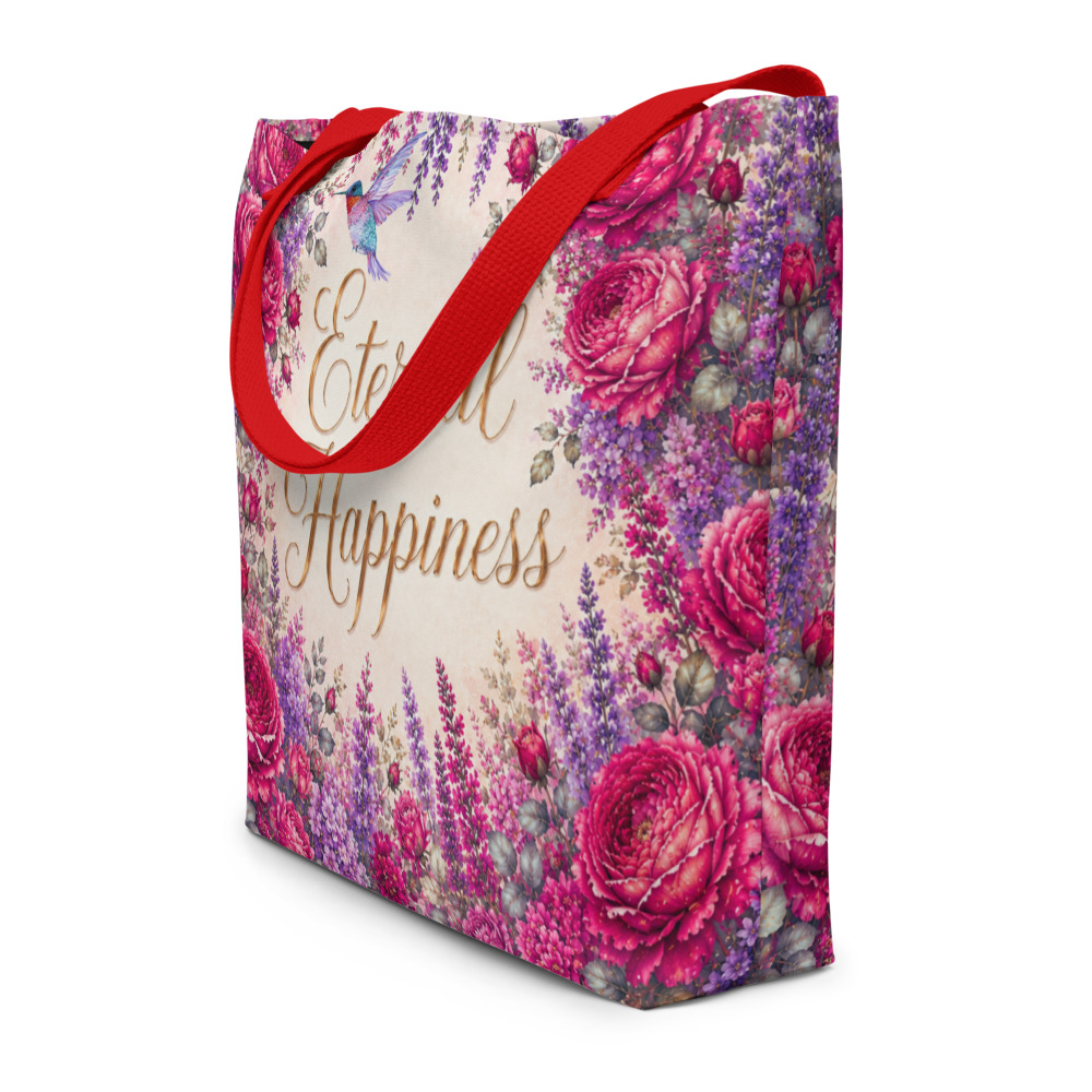“Eternal Happiness” Garden Convention Theme Tote Bag – Floral Collection - Image 6