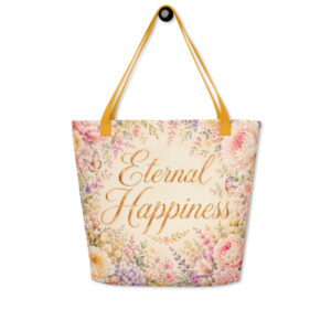 “Eternal Happiness” Garden Convention Theme Tote Bag – Floral Collection