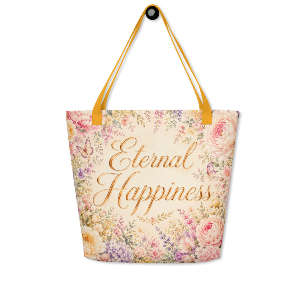 “Eternal Happiness” Garden Convention Theme Tote Bag – Floral Collection