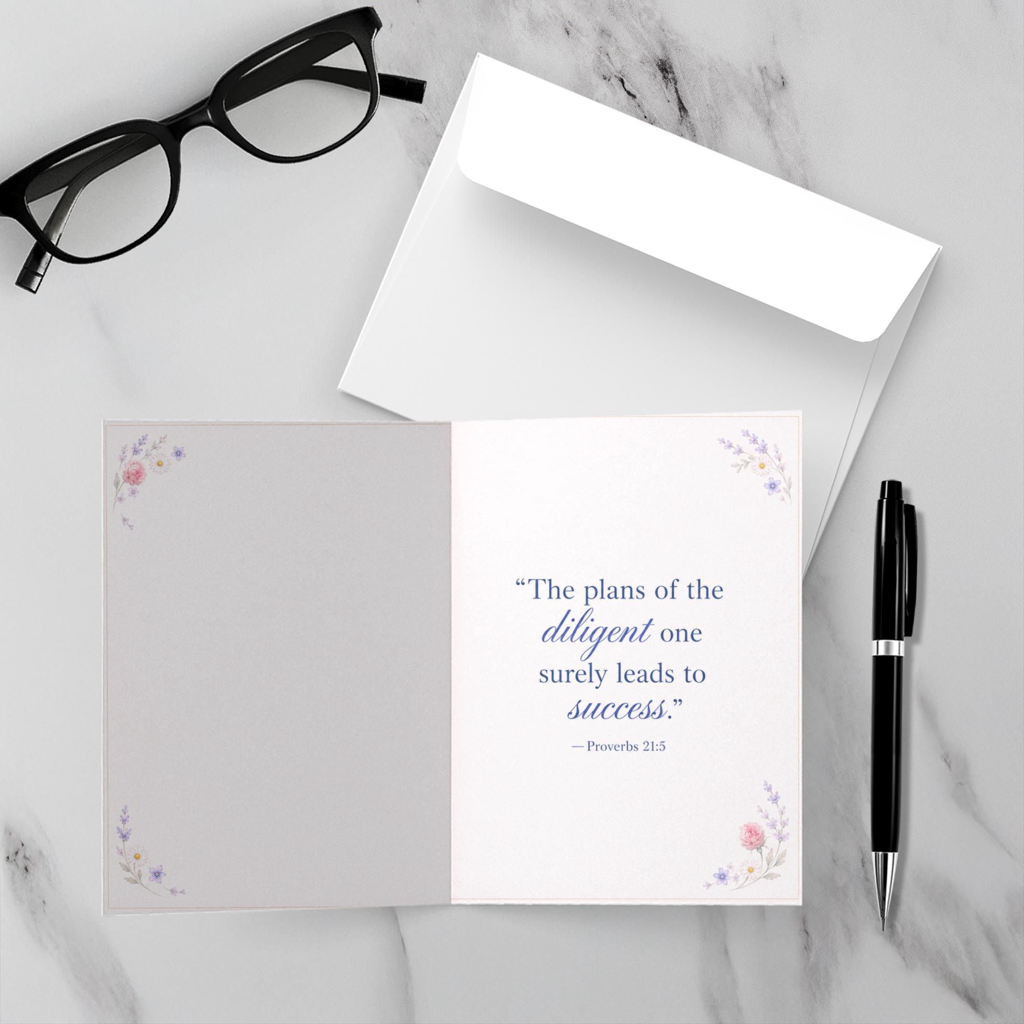 Precious Pioneer Greeting Card | Floral Scripture Keepsake Card - Image 2
