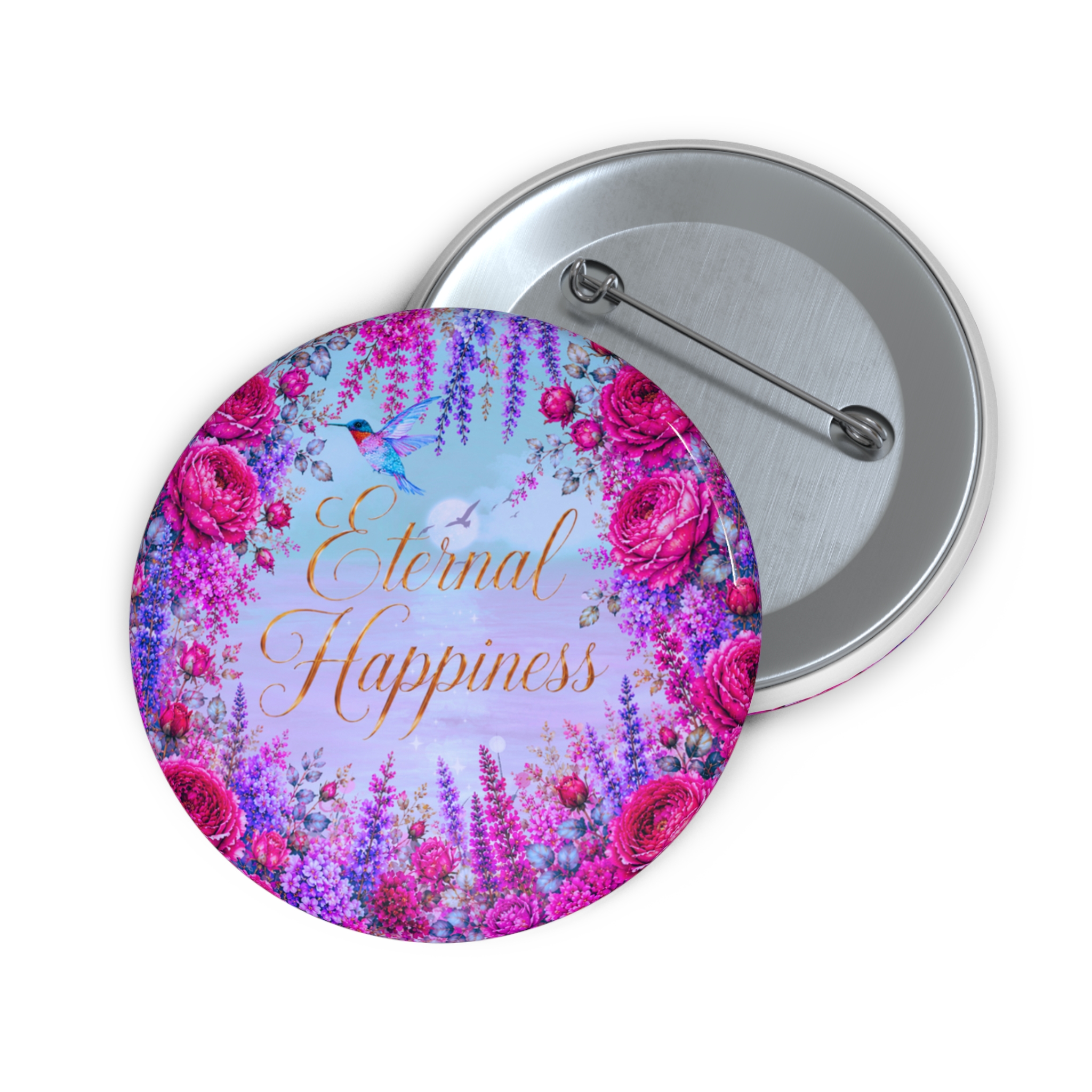 “Eternal Happiness” Garden Sunset Convention Buttons – Paradise Blooms Collection - Image 2