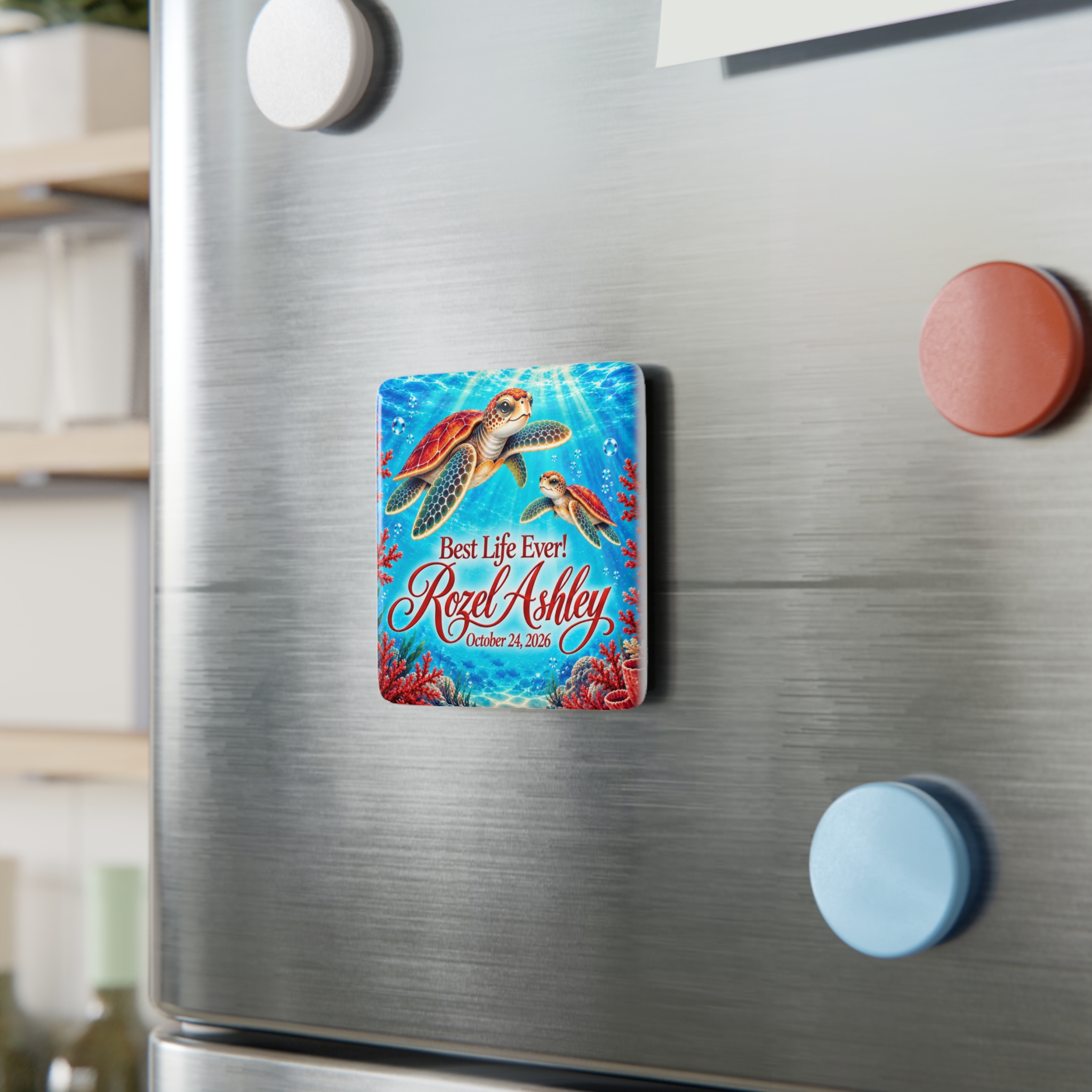 Custom Porcelain Magnet, Square - Image 3