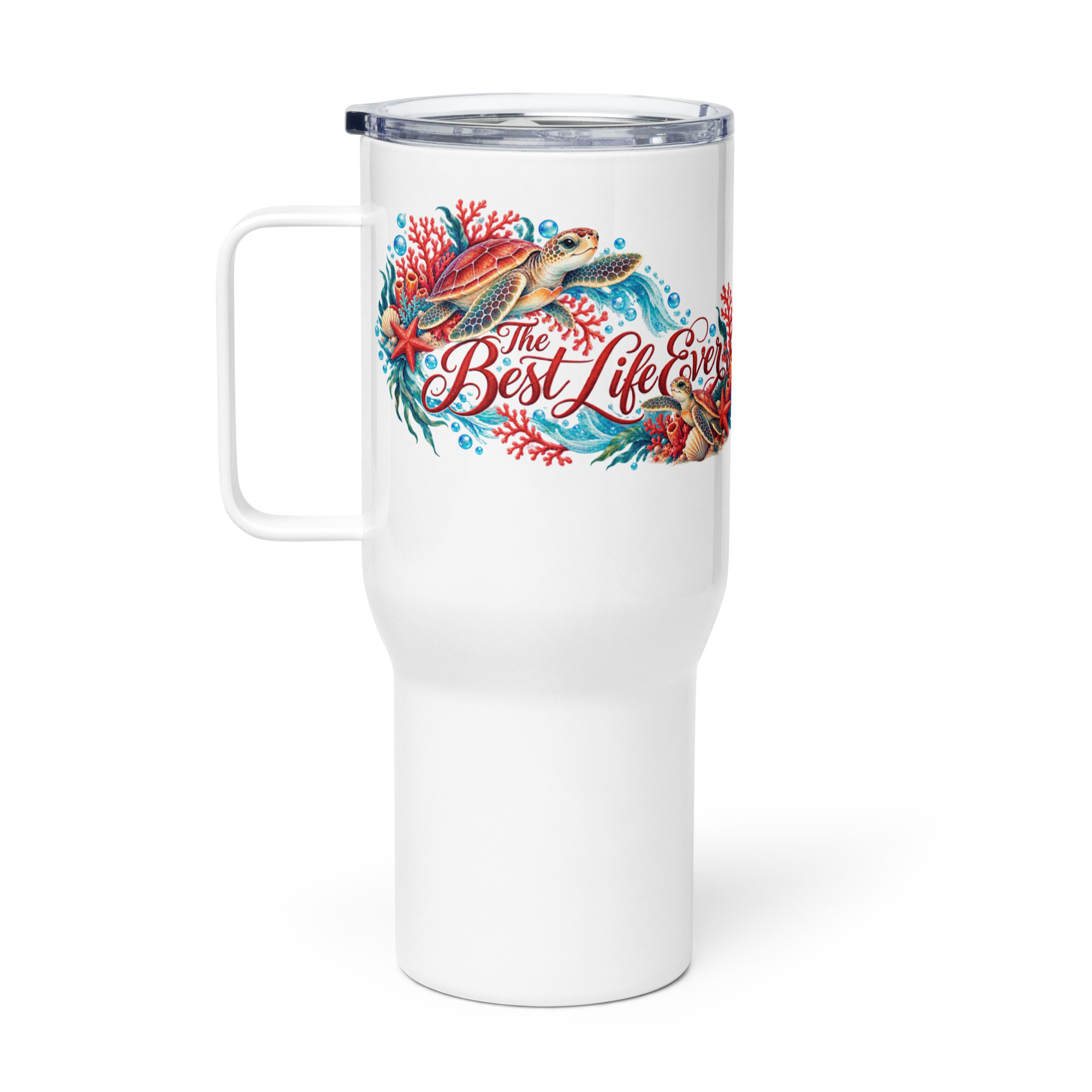 Custom Artwork & Personalized Baptism 25 oz. Travel Gift Mug with a handle - Image 3