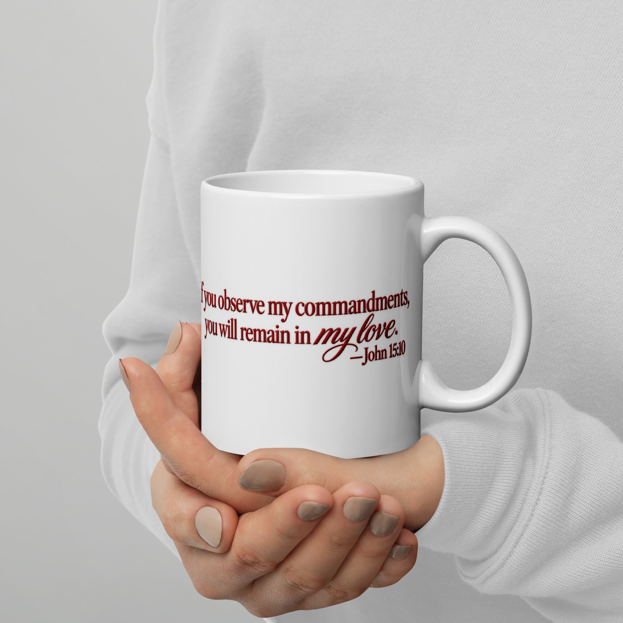 Custom Baptism White glossy 11 oz. mug - Image 3